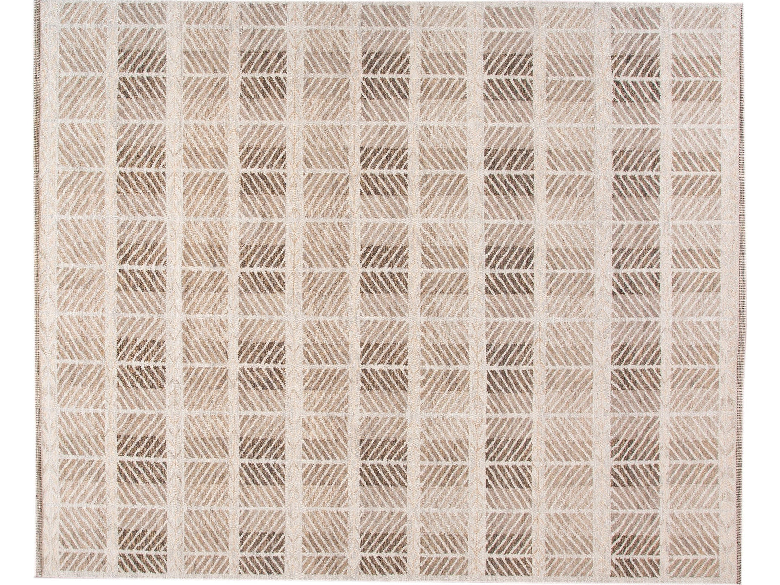 Modern Swedish Wool Rug 12 X 15