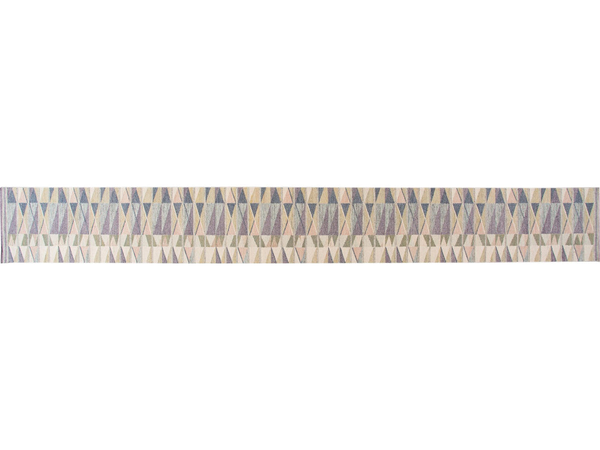 Modern Scandinavian Style Long Wool Runner 3 X 26