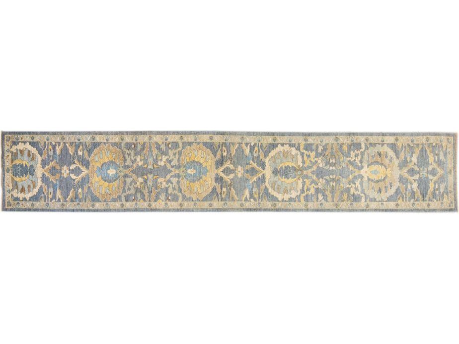 Modern Sultanabad Long Wool Runner 4 X 21