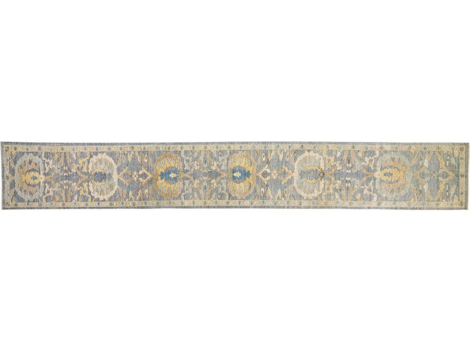 Modern Sultanabad Long Wool Runner 4 X 26