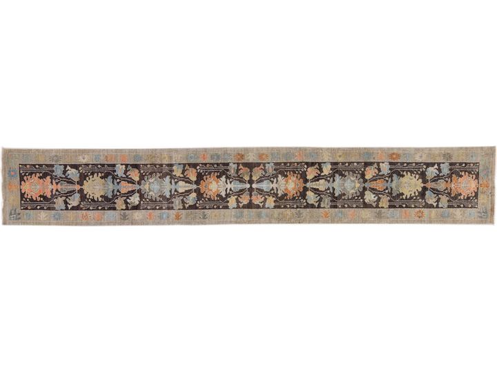 Modern Sultanabad Long Wool Runner 3 X 18