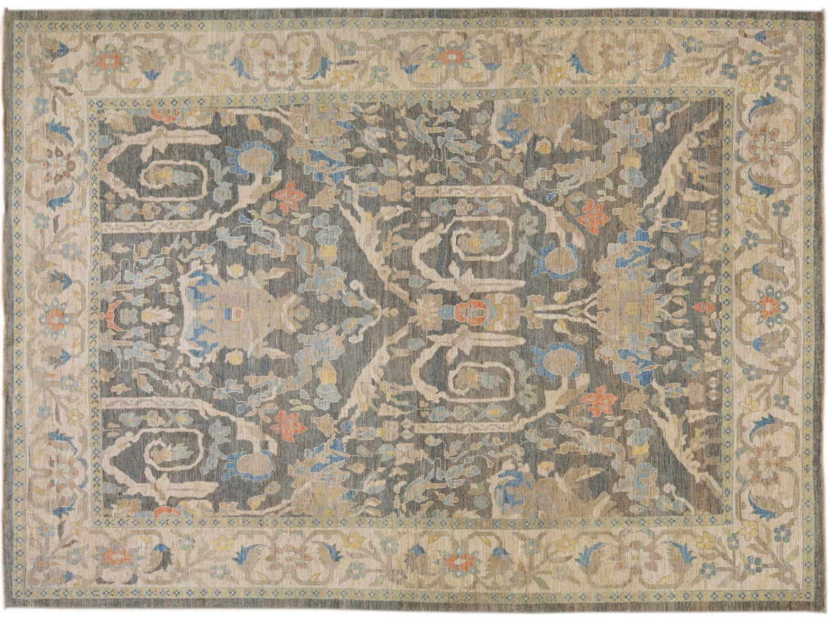 Modern Sultanabad Wool Rug 12 X 17