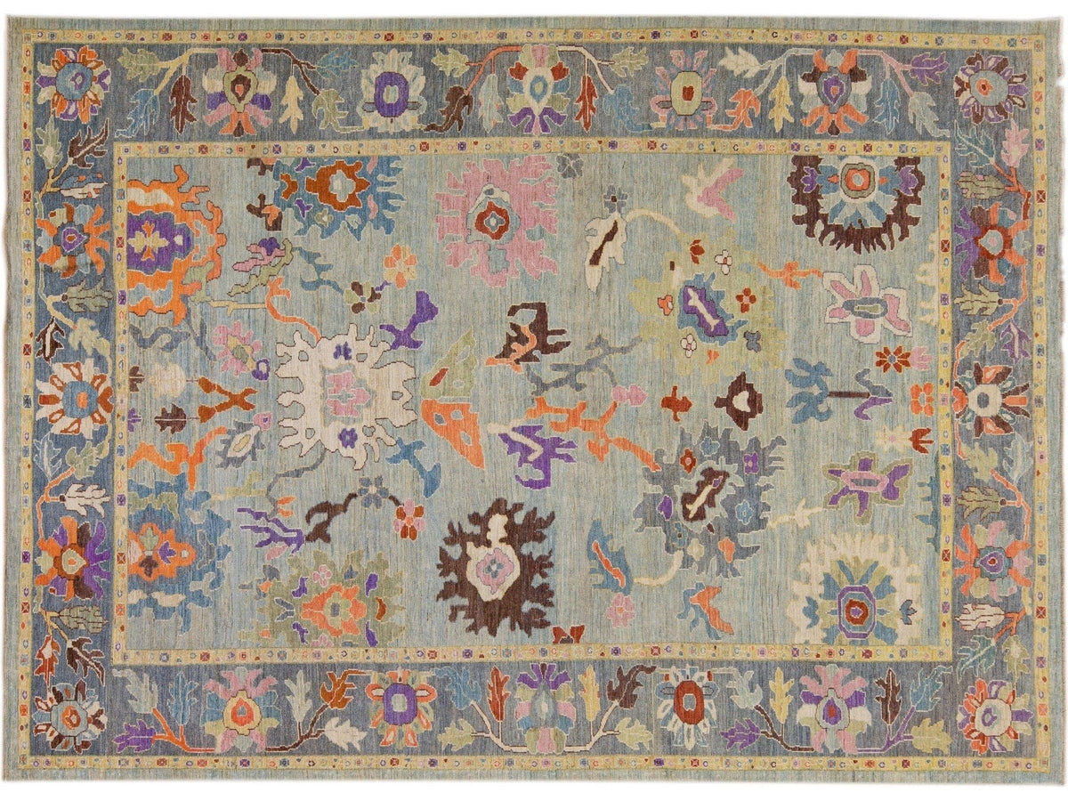 Modern Sultanabad Wool Rug 10 X 14