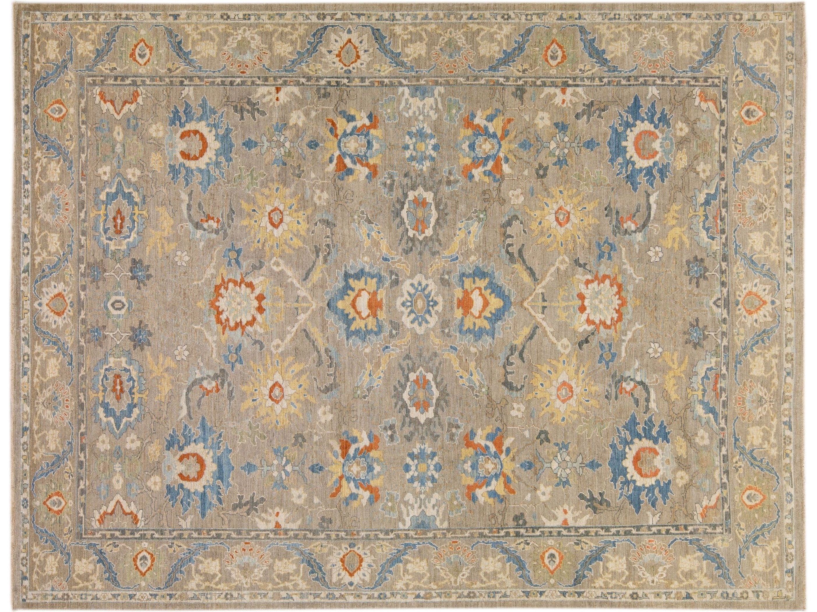 Modern Sultanabad Wool Rug 11 X 16