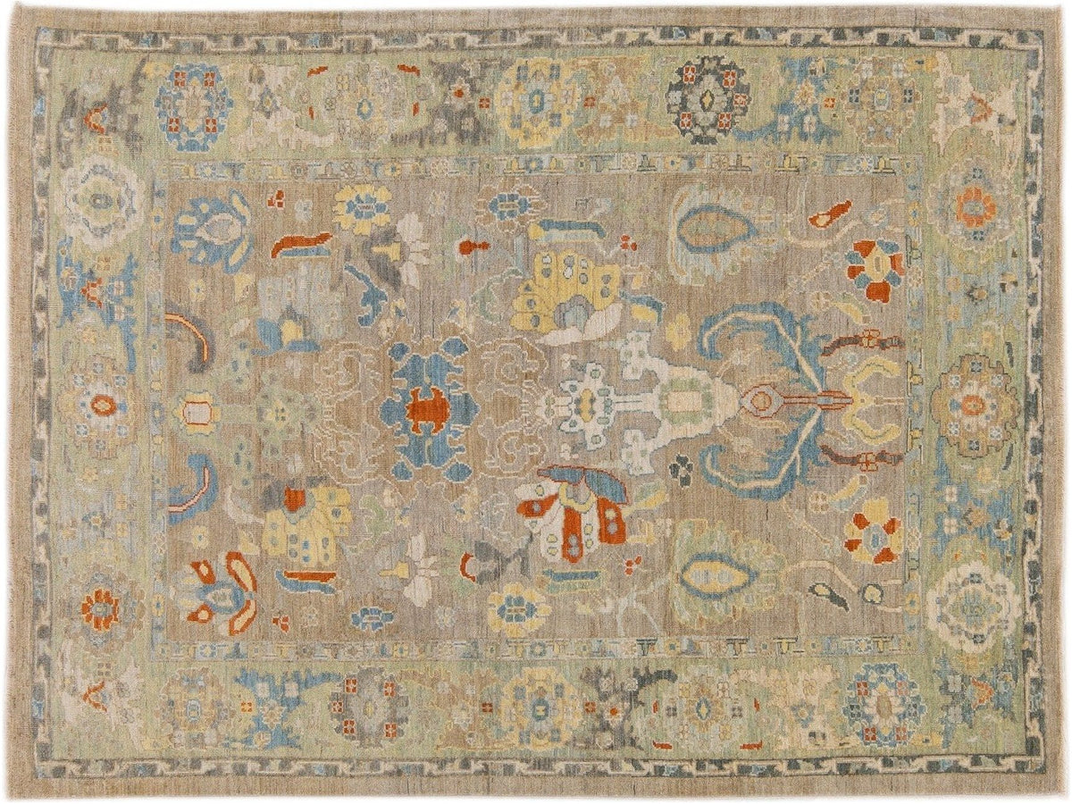 Modern Sultanabad Wool Rug 7 X 10