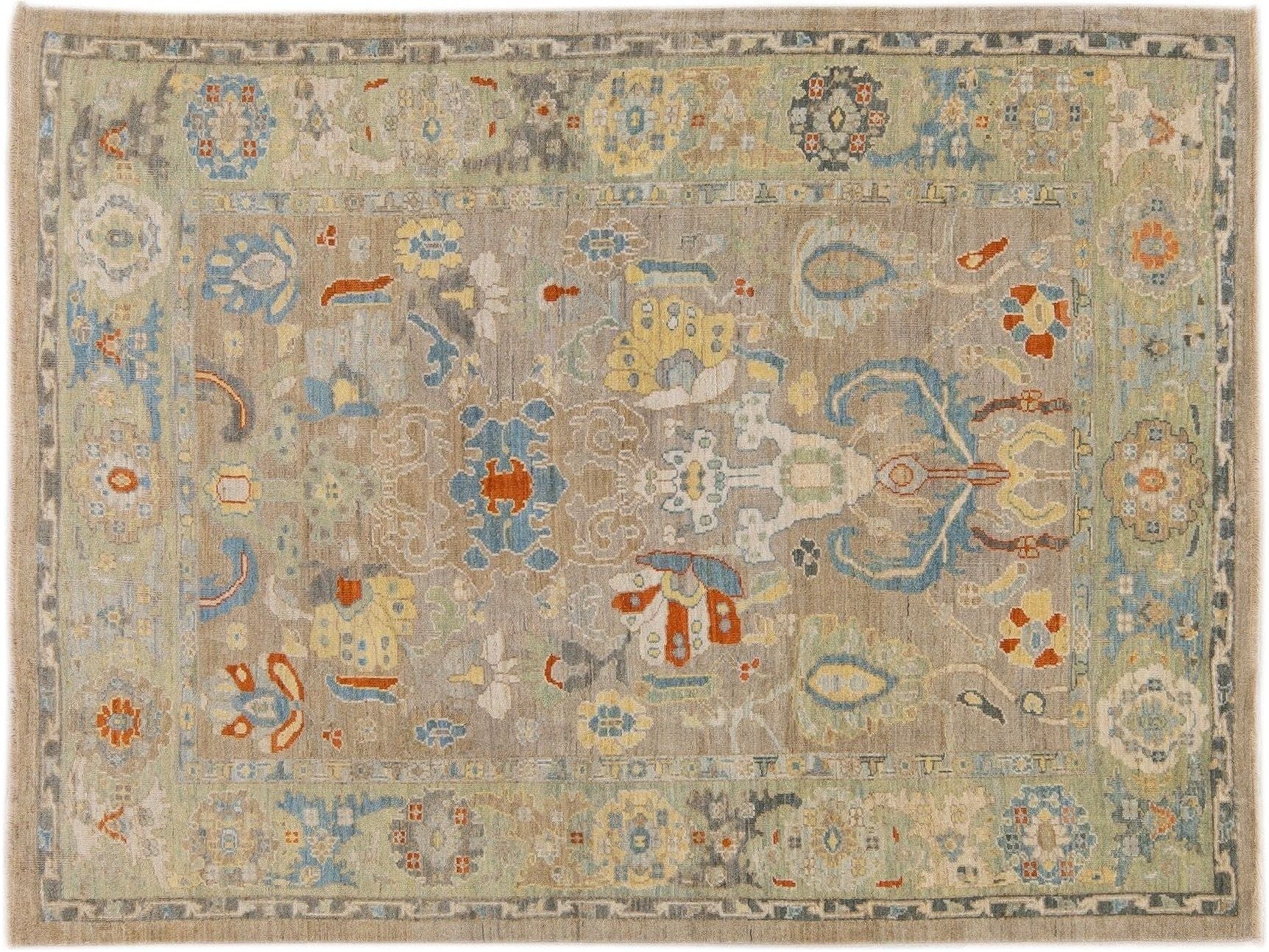 Modern Sultanabad Wool Rug 7 X 10