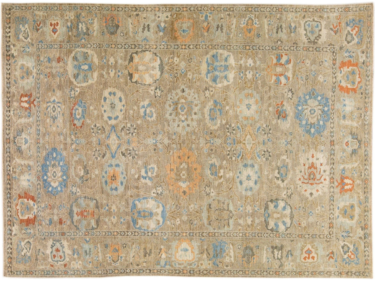 Modern Sultanabad Wool Rug 11 X 14