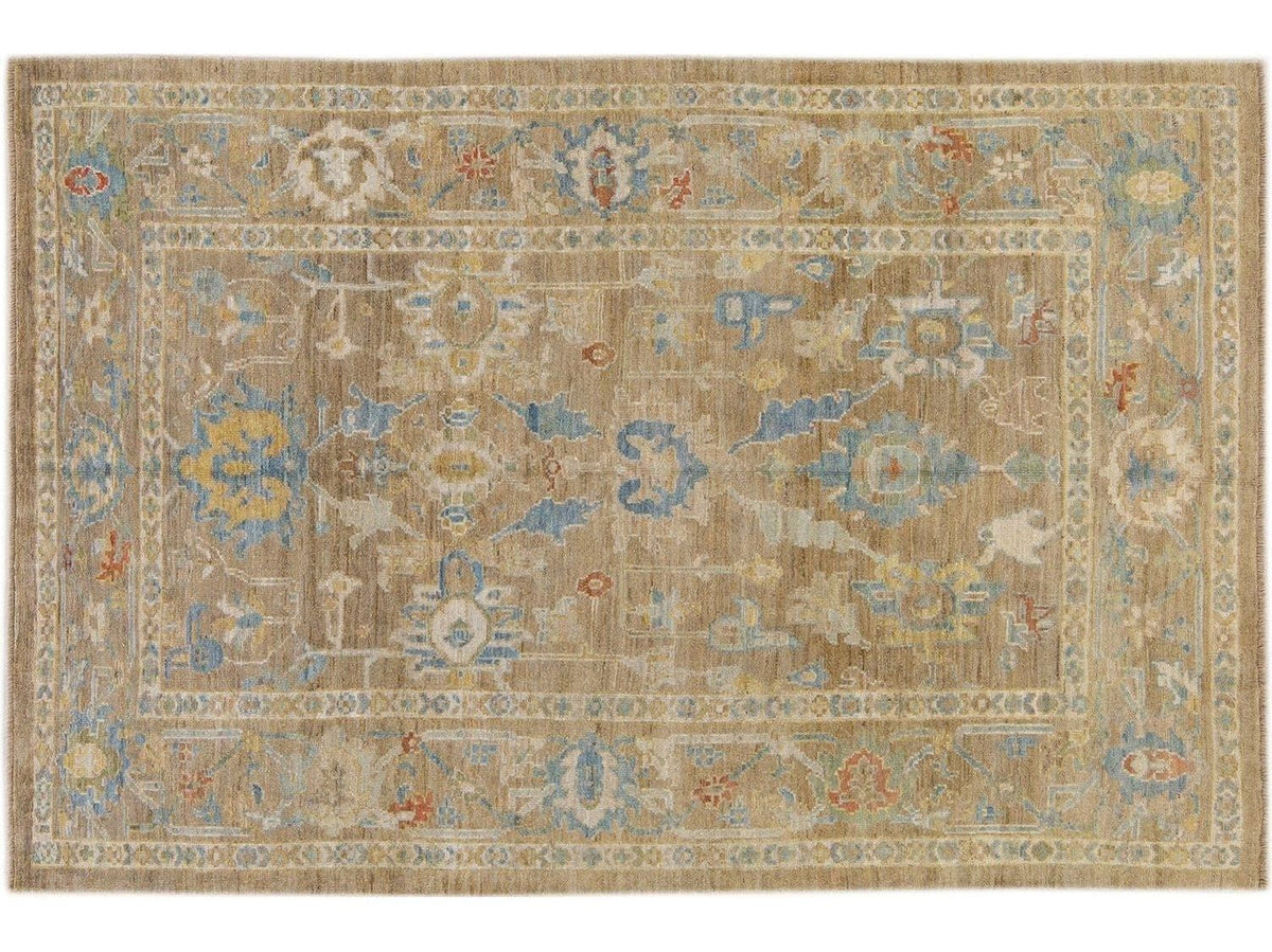 Modern Sultanabad Wool Rug 6 X 9