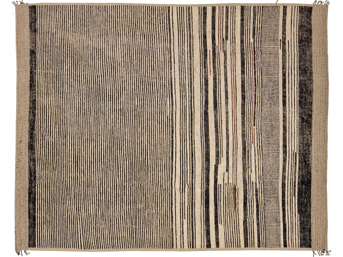 Modern Moroccan Wool Rug 12 X 16