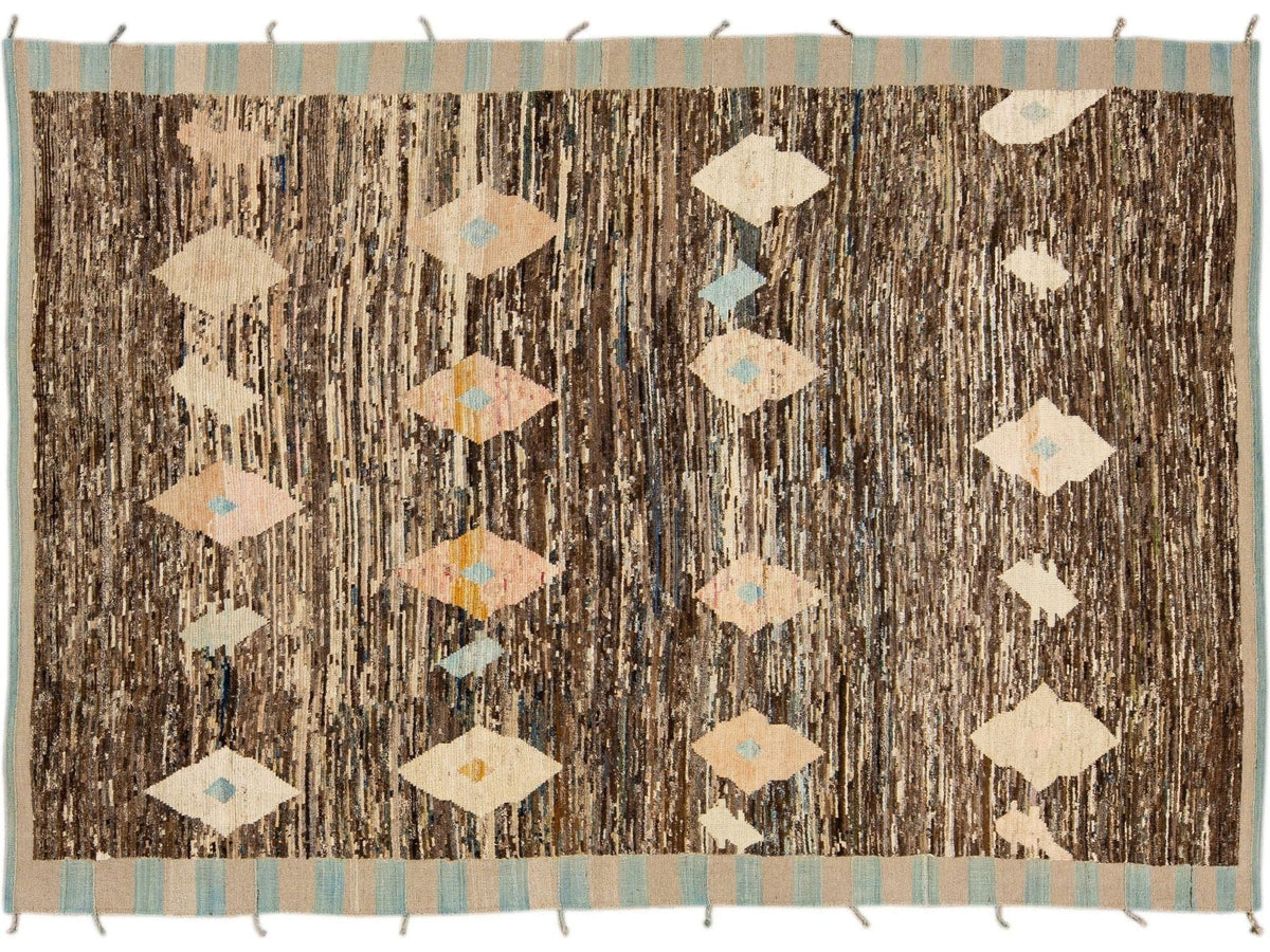 Modern Moroccan Wool Rug 10 X 14