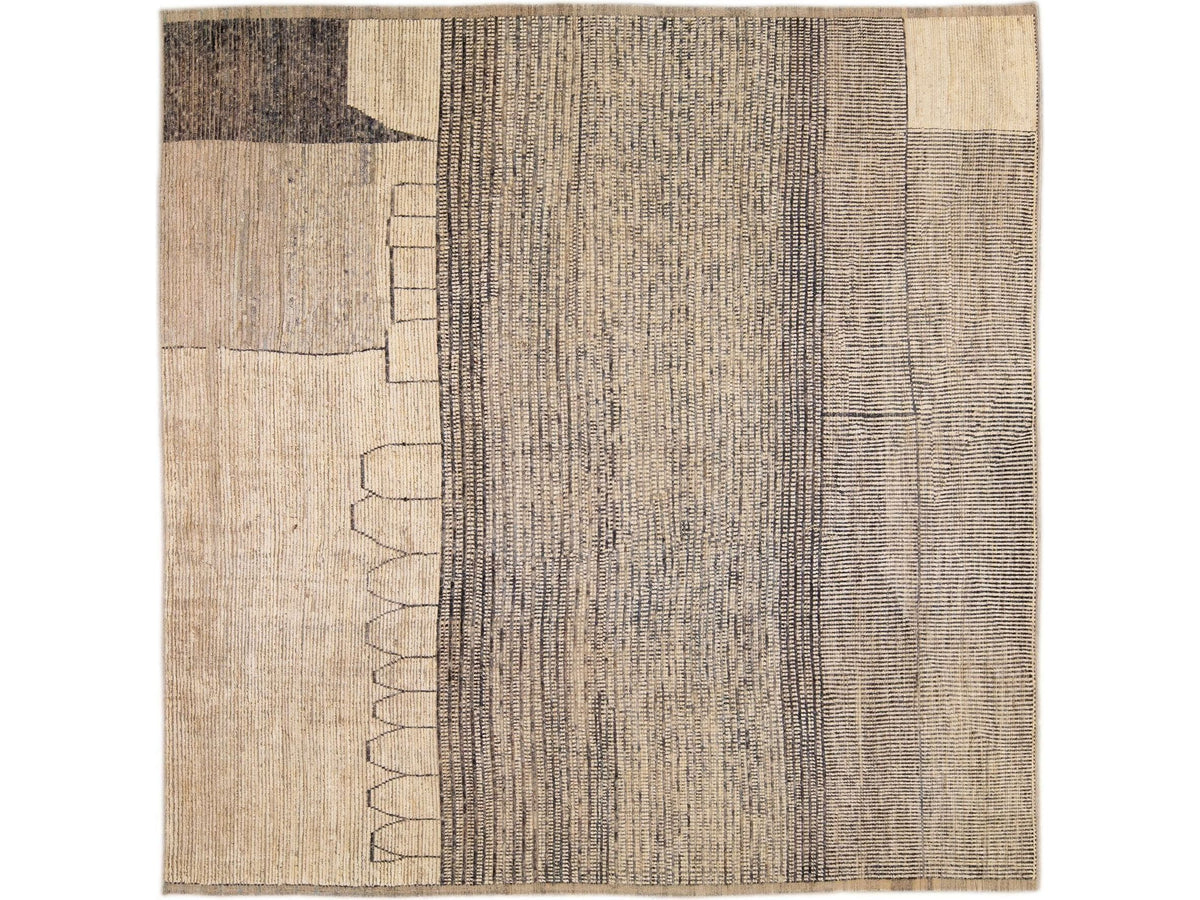 Modern Moroccan Wool Rug 13 X 13
