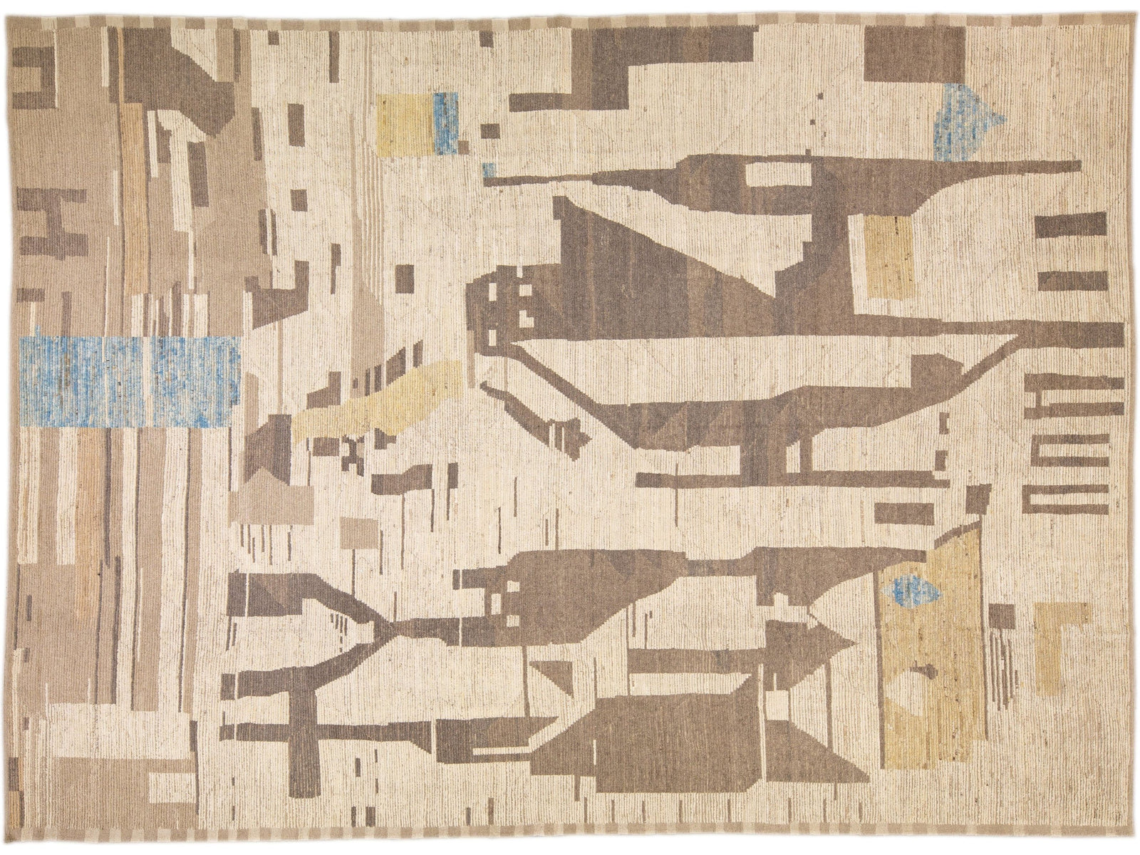 Modern Moroccan Wool Rug 15 X 20