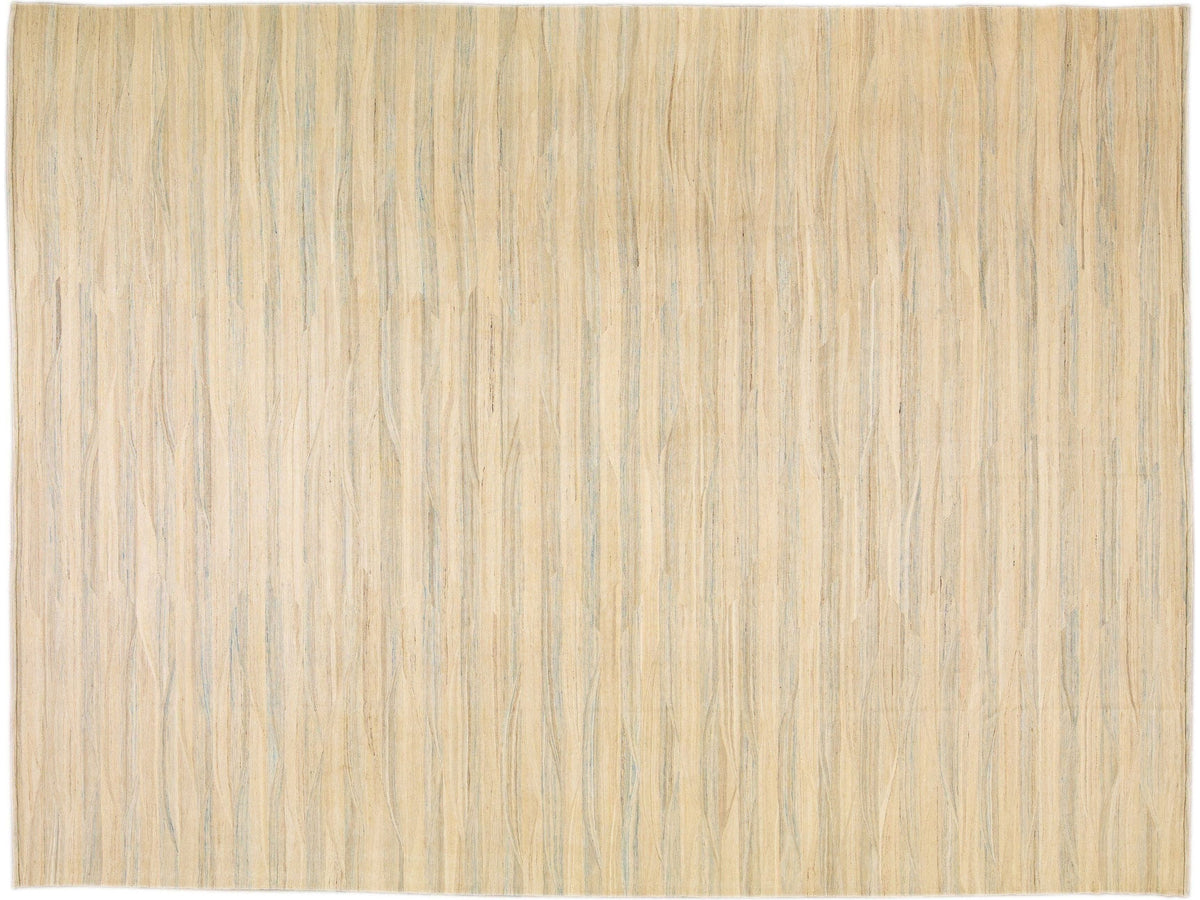 Modern Kilim Wool Rug 14 X 19