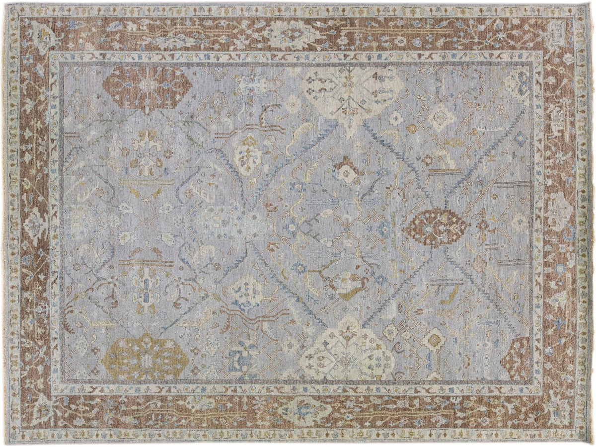 Modern Indian Artisan Wool Rug 9 X 12
