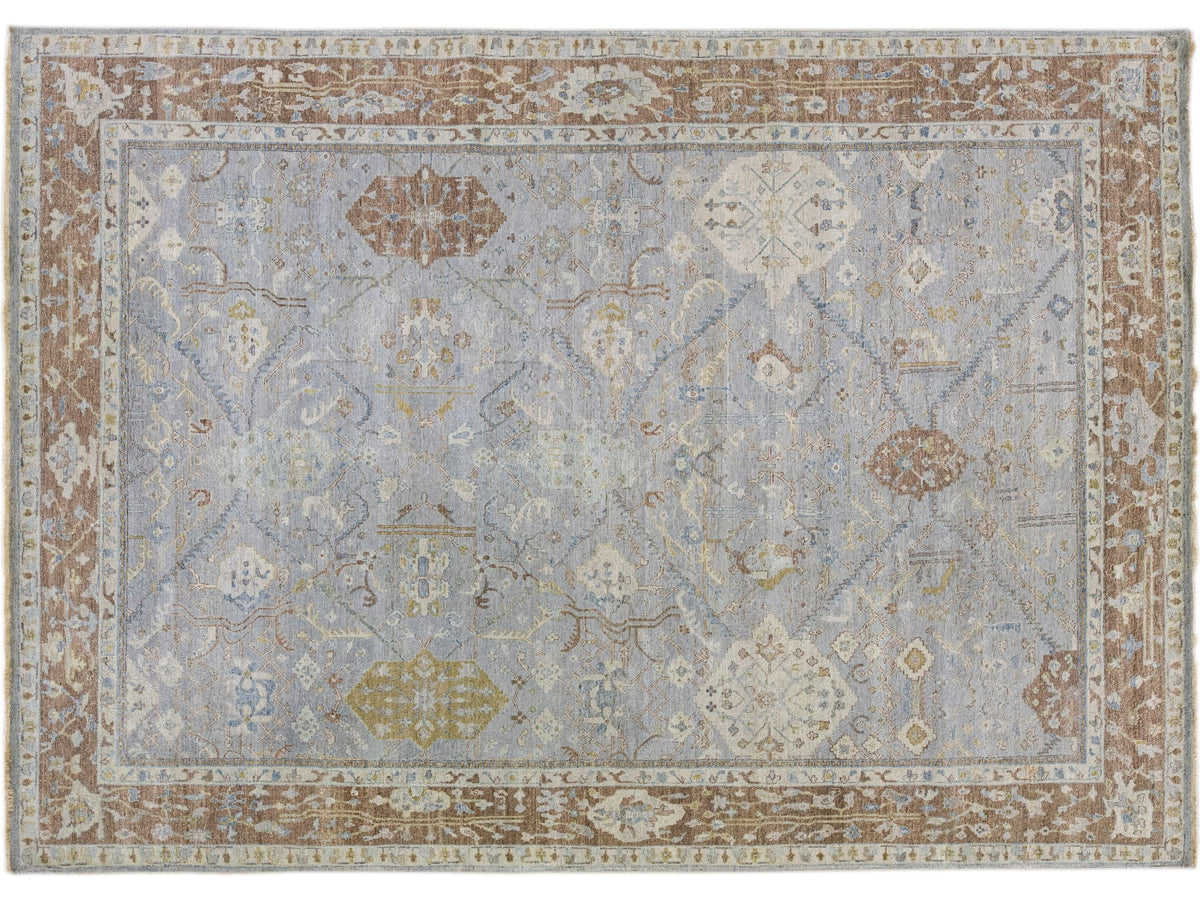 Modern Indian Artisan Wool Rug 10 X 14