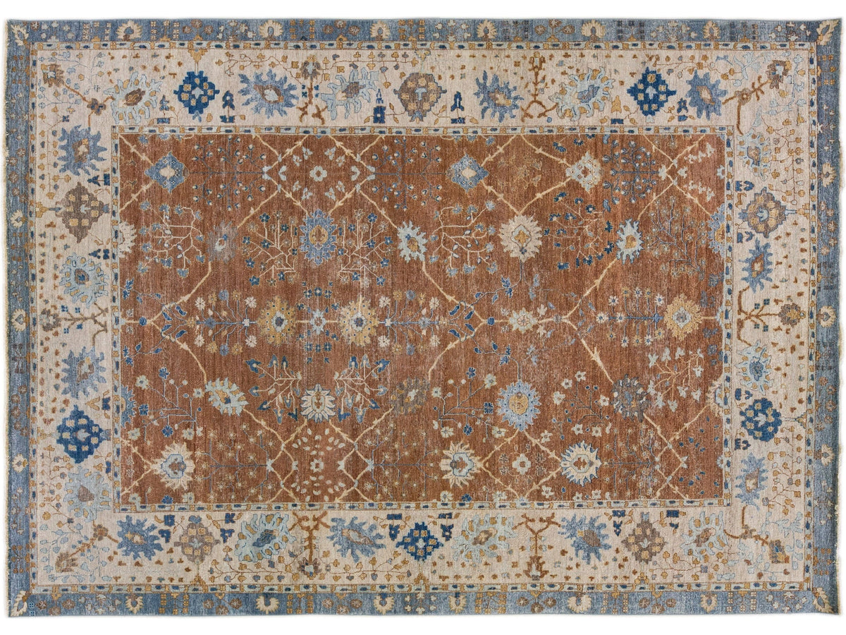 Modern Indian Artisan Wool Rug 10 X 14