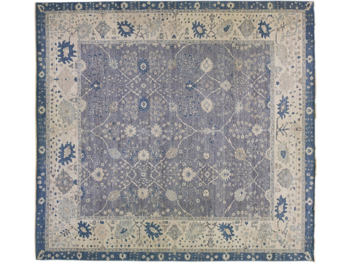Modern Indian Artisan Wool Rug 15 X 16