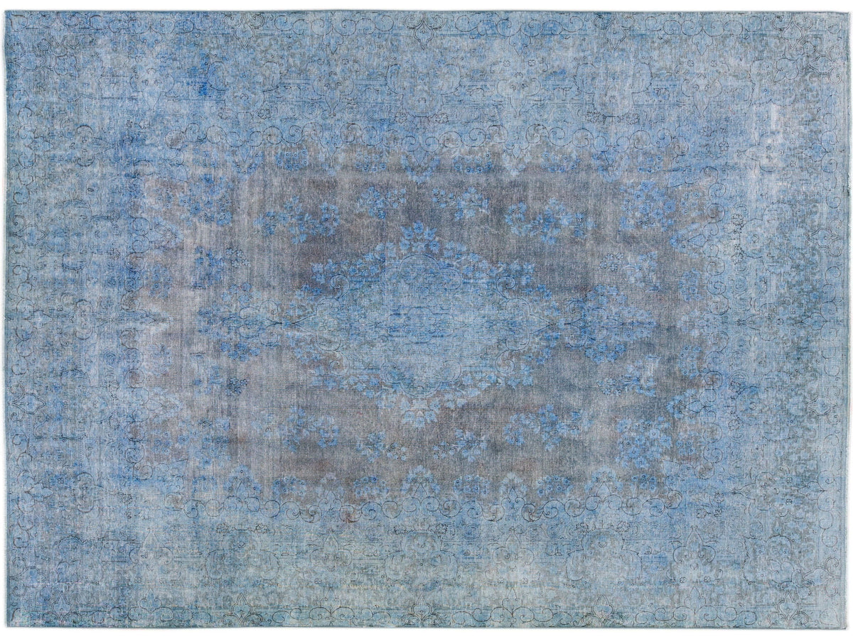 Vintage Overdyed Wool Rug 10 X 13