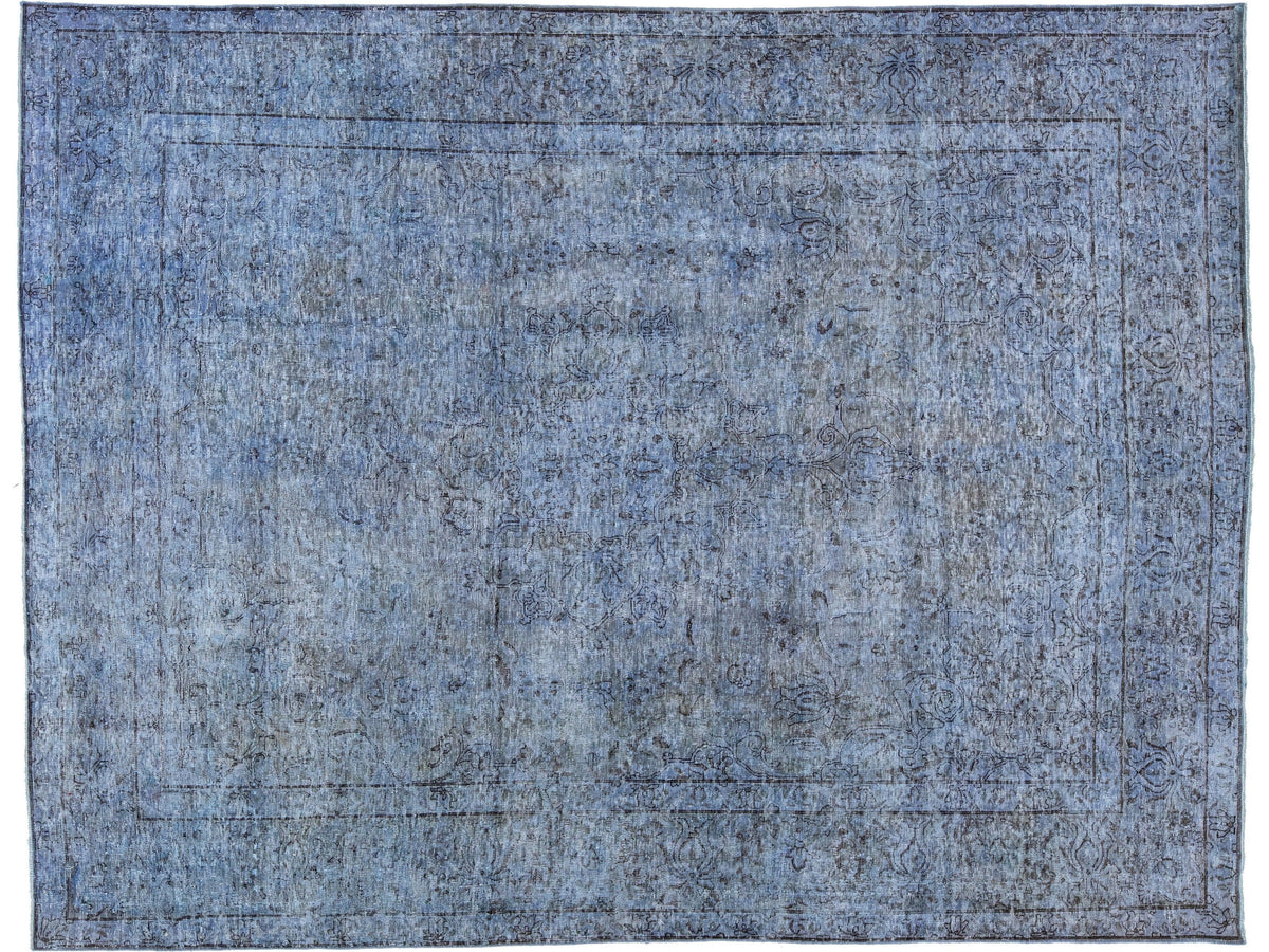 Vintage Overdyed Wool Rug 7 X 9
