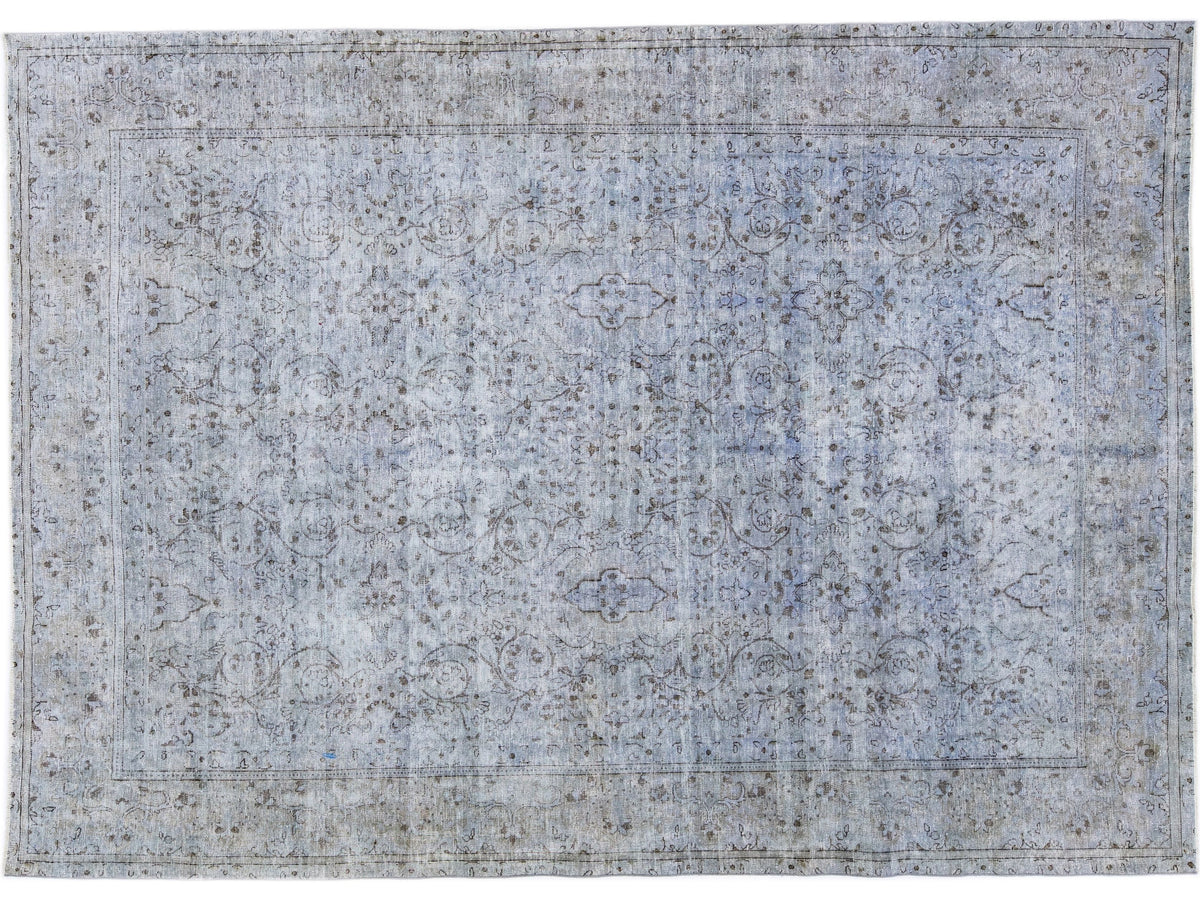 Vintage Overdyed Wool Rug 7 X 9