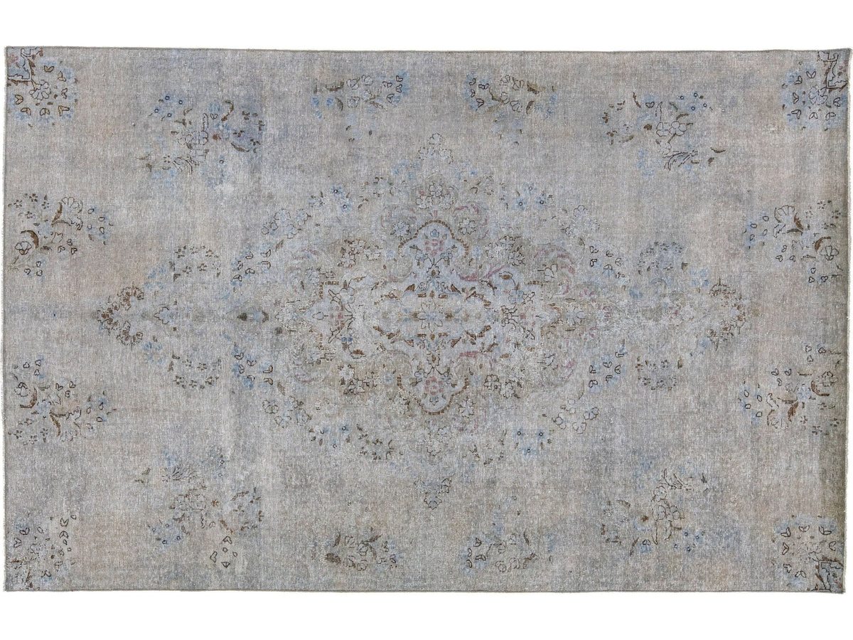 Vintage Overdyed Wool Rug 5 X 8