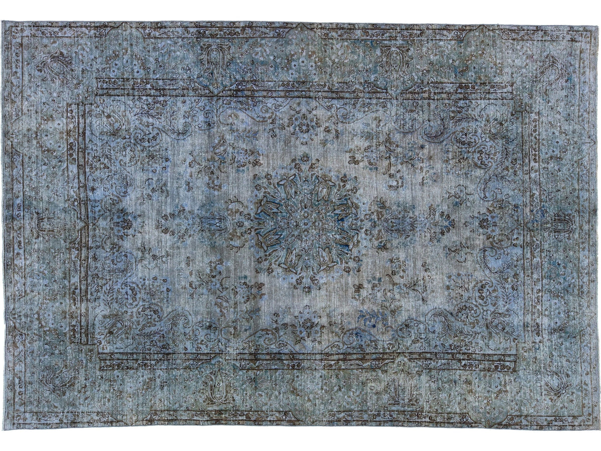Vintage Overdyed Wool Rug 7 X 11
