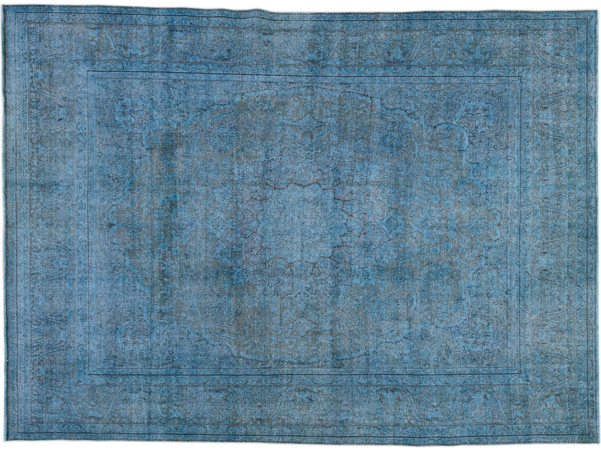 Vintage Overdyed Wool Rug 9 X 13