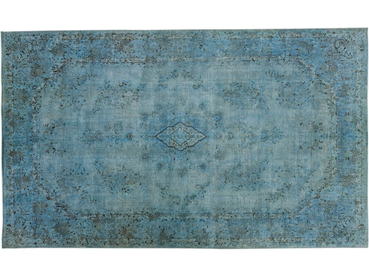 Vintage Overdyed Wool Rug 10 X 16