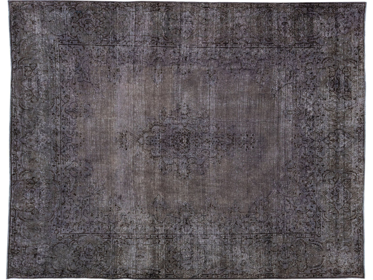 Vintage Overdyed Wool Rug 8 X 10