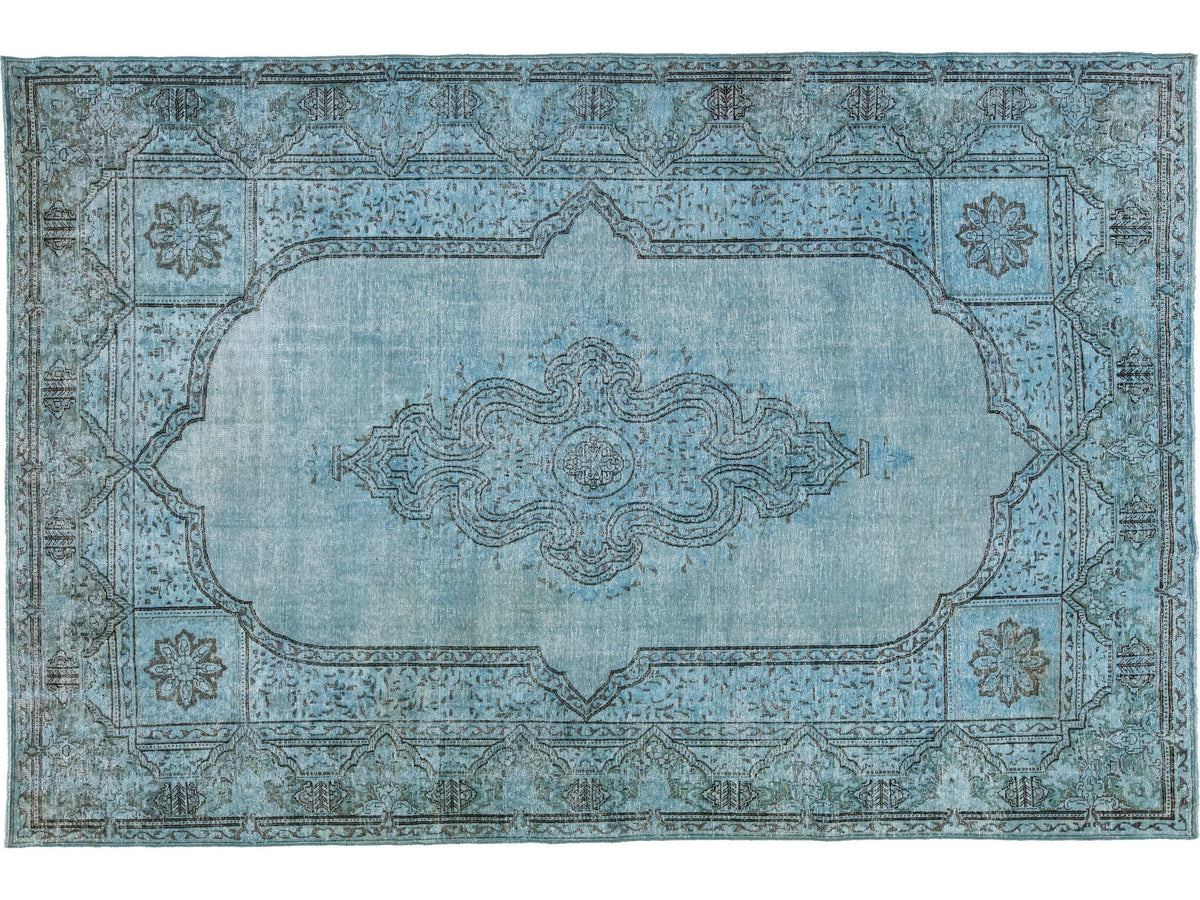 Vintage Overdyed Wool Rug 7 X 10