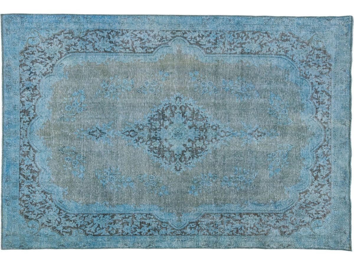Vintage Overdyed Wool Rug 6 X 10