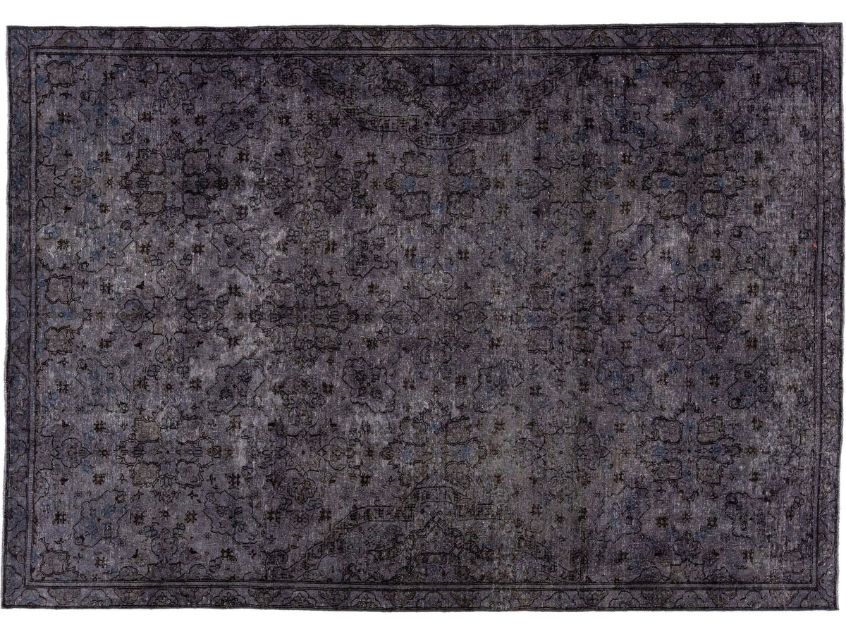 Vintage Overdyed Wool Rug 7 X 10