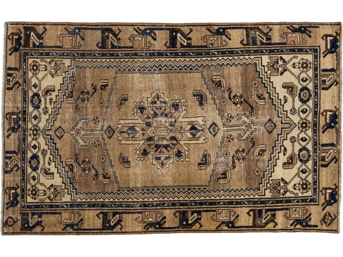 Vintage Distressed Wool Rug 4 X 7