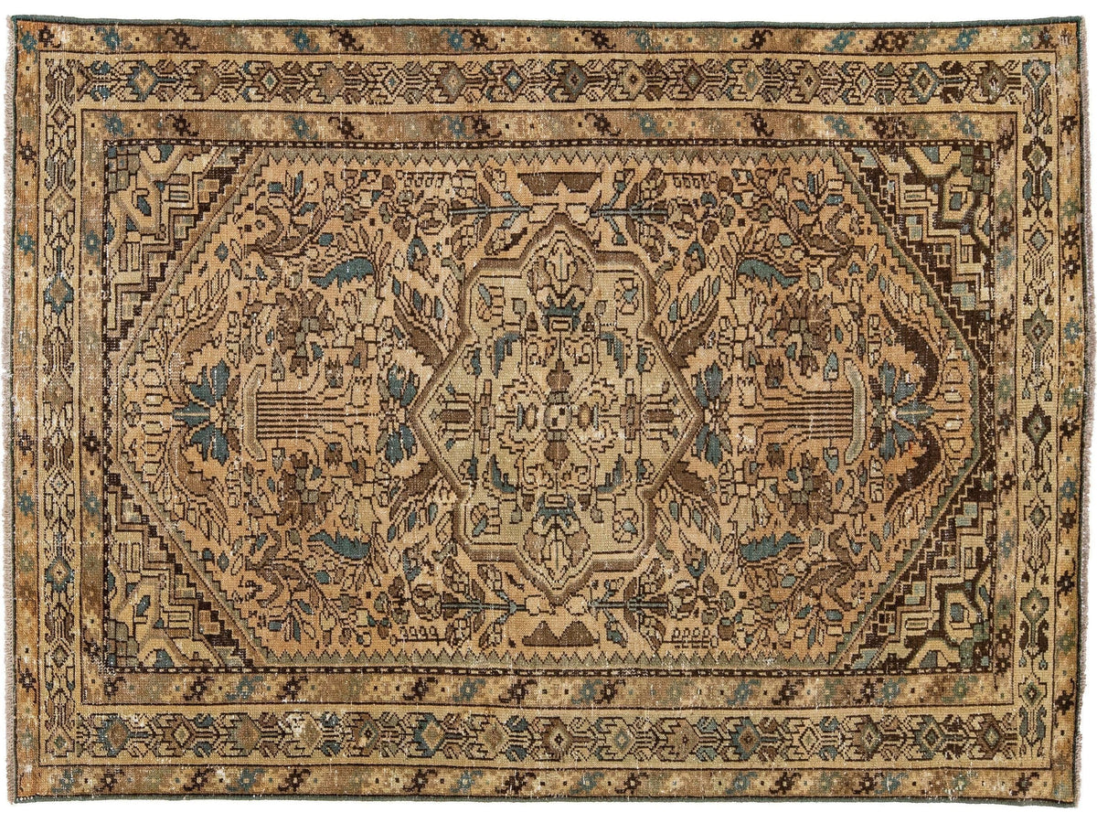 Vintage Distressed Wool Rug 5 X 7