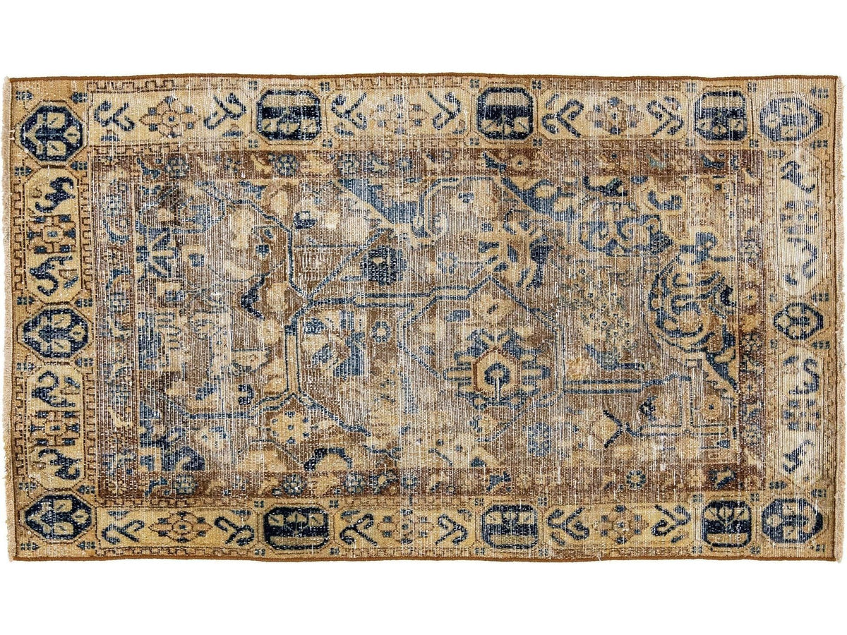 Vintage Distressed Wool Rug 3 X 5