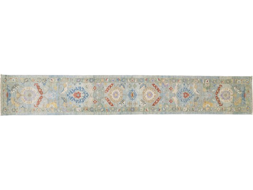 Modern Sultanabad Wool Runner 3 X 20