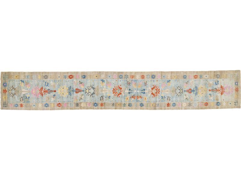 Modern Sultanabad Wool Runner 3 X 19