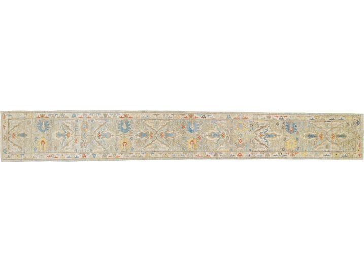 Modern Sultanabad Wool Runner 3 X 20