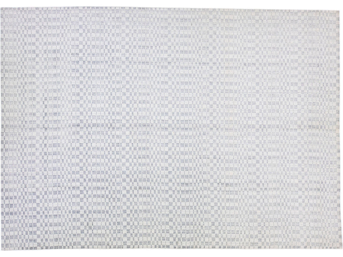 Modern Seamless Wool Rug 10 X 14
