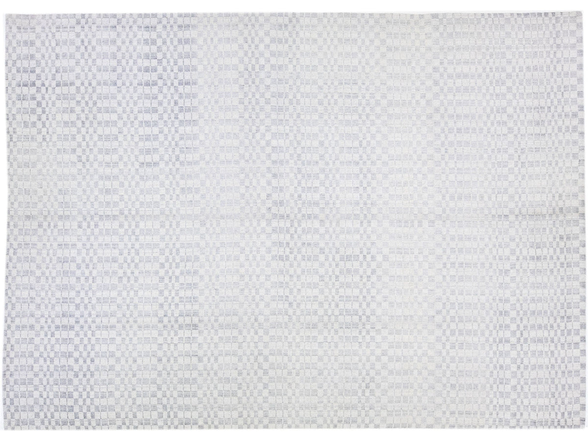 Modern Seamless Wool Rug 10 X 14