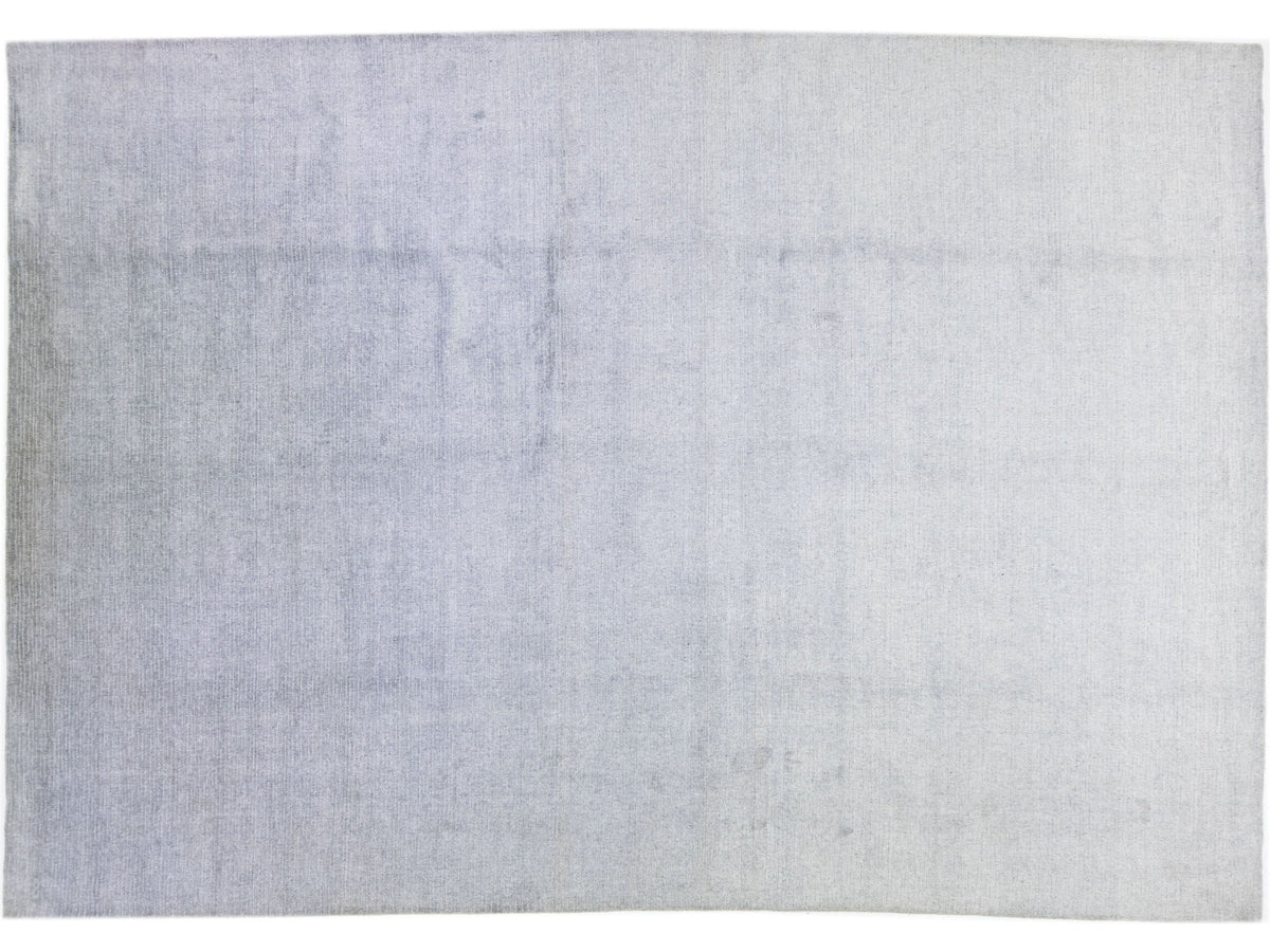 Modern Wool and Silk Rug 10 X 14