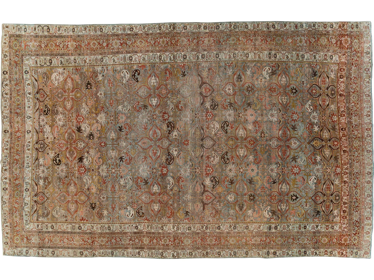Antique Bidjar Wool Rug 11 X 17