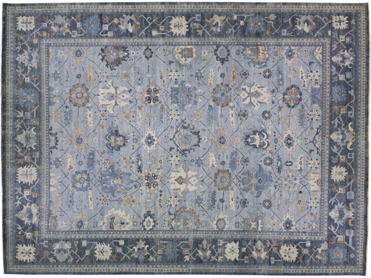 Modern Indian Wool Rug 15 X 20