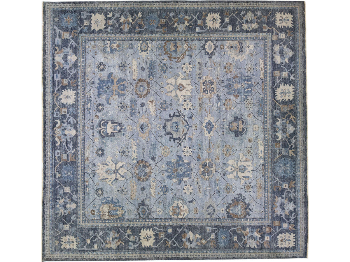 Modern Indian Artisan Wool Rug 15 X 15