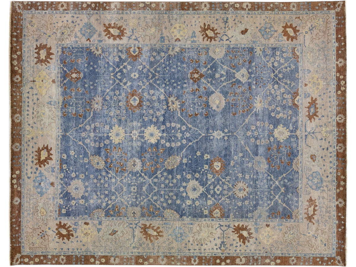 Modern Indian Artisan Wool Rug 12 X 15