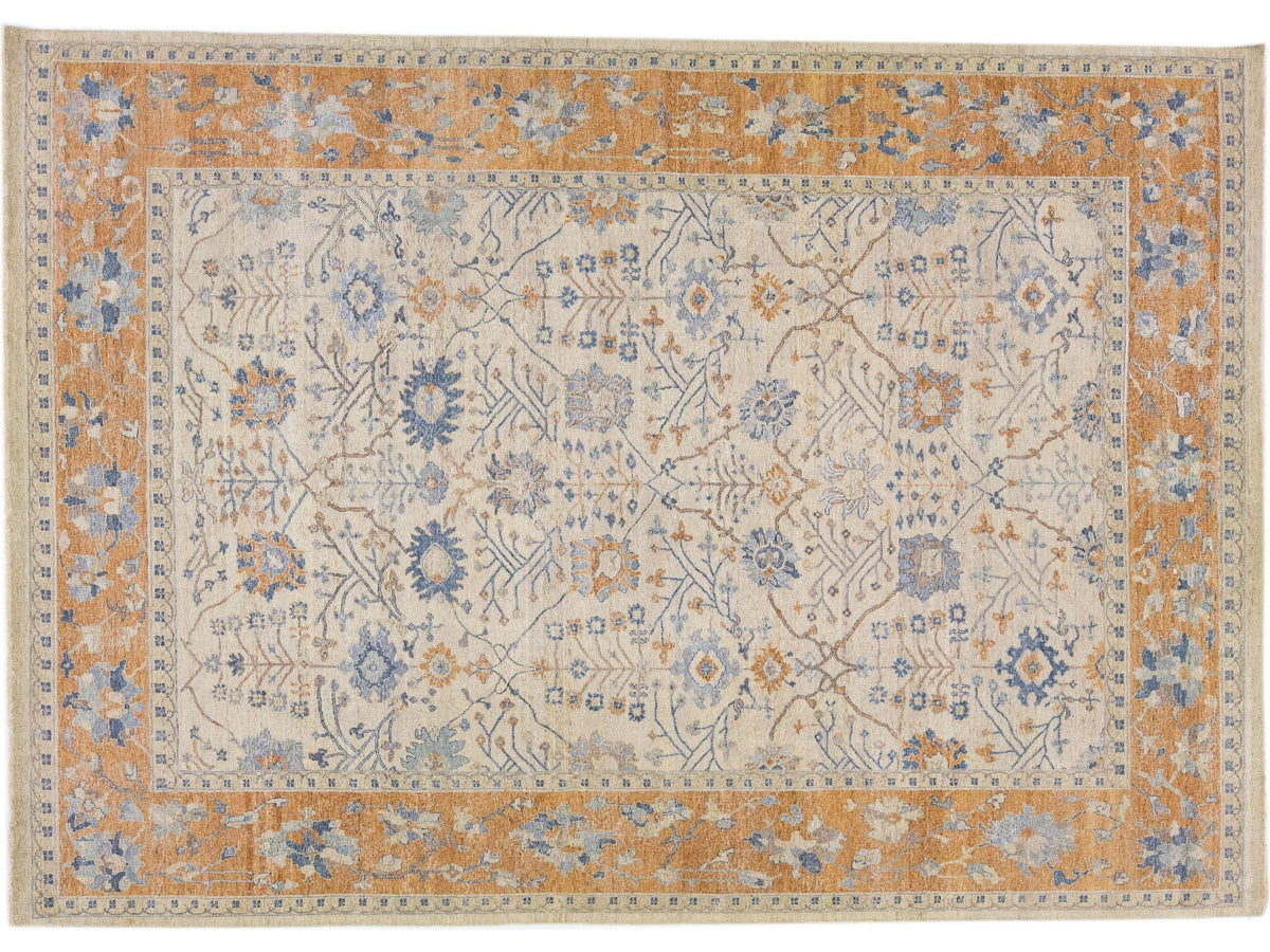 Modern Indian Wool Artisan Rug 10 X 14