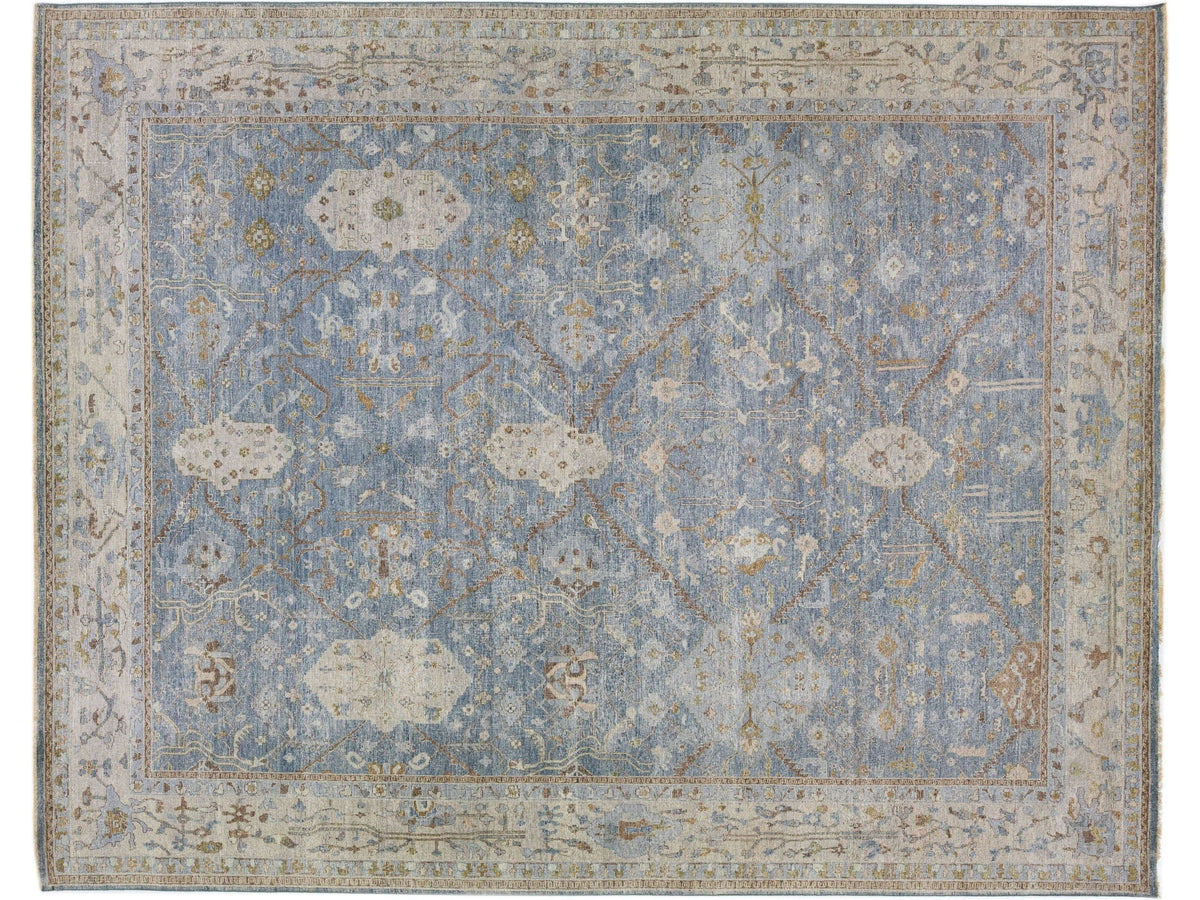 Modern Indian Wool Rug 12 X 15