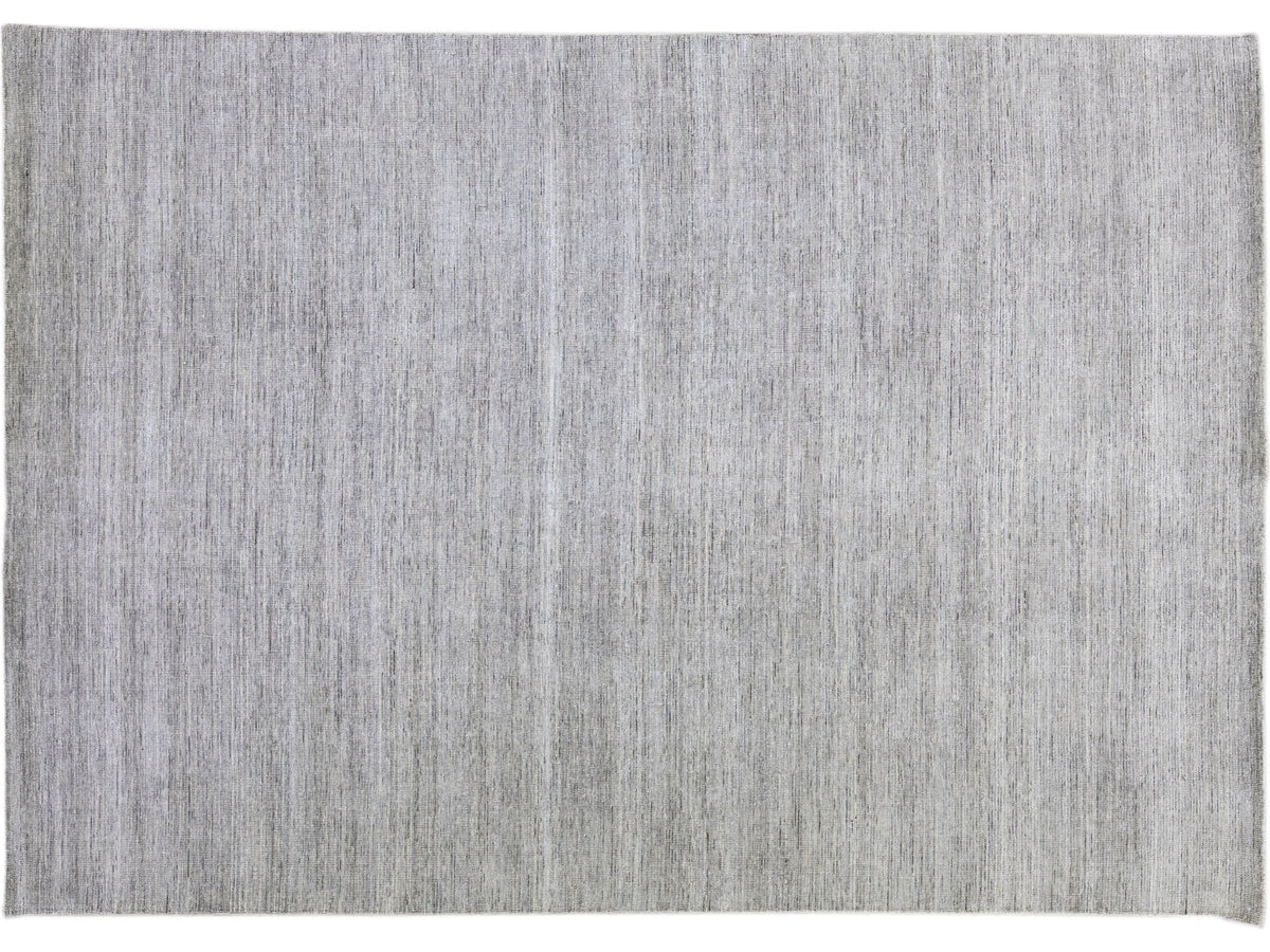 Modern Bamboo & Silk Groove Rug 9 X 12