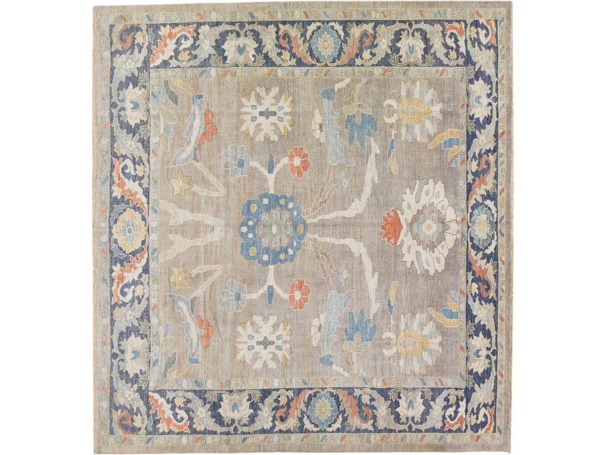 Modern Sultanabad Wool Rug 10 X 11