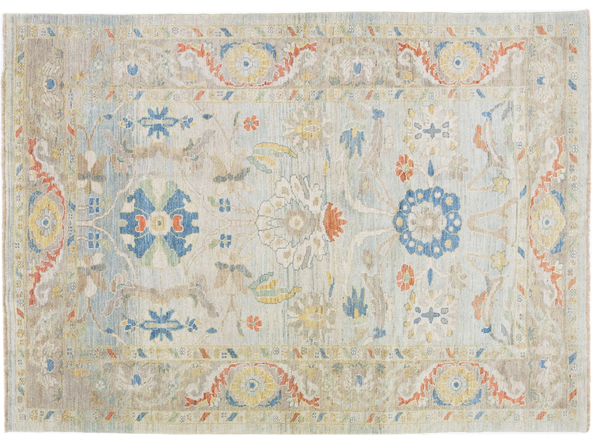 Modern Sultanabad Wool Rug 7 X 10